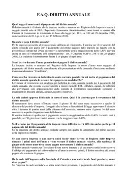 F.A.Q. DIRITTO ANNUALE - Camera di Commercio di Catania