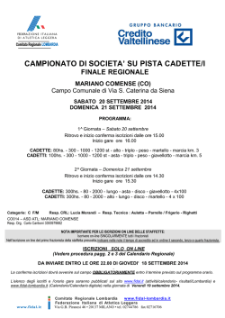 programma - Fidal Lombardia
