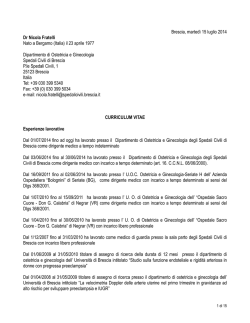 CV Nicola Fratelli - Spedali Civili di Brescia