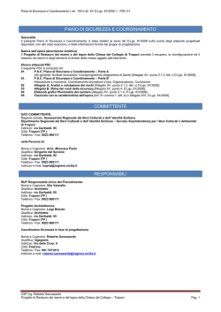 PIANO DI SICUREZZA E COORDINAMENTO