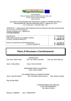 9 Piano di sicurezza e coordinamento - Ambiente