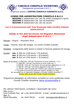 Corso per addestratore cinofilo E.N.C.I.