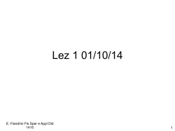Lez 1 01/10/14