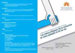 Les enjeux &eacute;thiques de la recherche en soins palliatifs et fin de vie