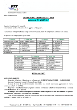 D3 maschile provincia di Udine