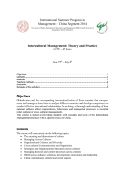 Intercultural Management