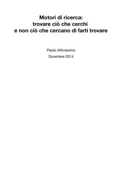 Motori di ricerca - Paolo Attivissimo