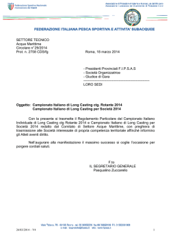 Campionato Italiano di Long Casting per Societ&agrave; 2014