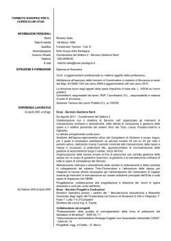 Geom. Roberto Salis - Ente Acque della Sardegna