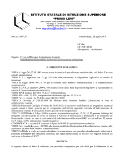Bando rspp 2014-15 - Treviso – Ufficio scolastico territoriale