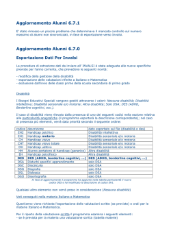 Aggiornamento Alunni 6.7.1 Aggiornamento Alunni