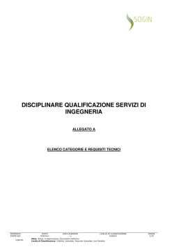 DISCIPLINARE QUALIFICAZIONE SERVIZI DI INGEGNERIA