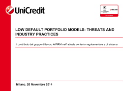 Rischio di credito &ndash; Calibrazione dei modelli low default