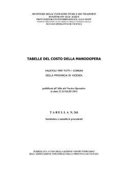 Tabella n. 261 - luglio 2014