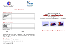 Additive manufacturing - Ordine degli Ingegneri della Provincia di
