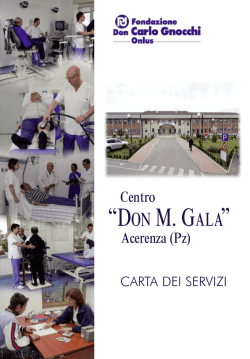 SCARICA LA CARTA DEI SERVIZI DEL CENTRO