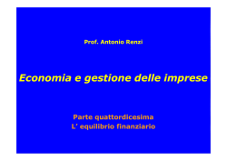 Economia e gestione delle imprese Economia e gestione delle