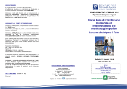 Corso base di ventilazione meccanica ed interpretazione