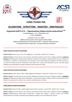 corso_istruttori_11_2014 - Organizzazione Italiana Karate