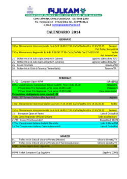 Aggiornamento Calendario Regionale Gare 2014