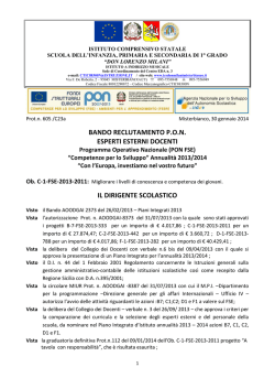 bando esperti terza riapertura termini