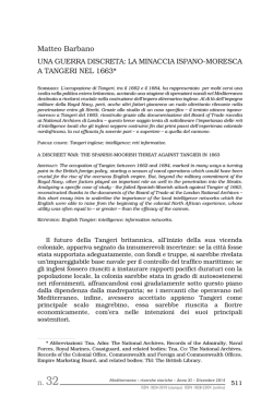 la minaccia ispano-moresca a Tangeri nel 1663