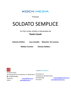 Scarica il pressbook completo di Soldato semplice