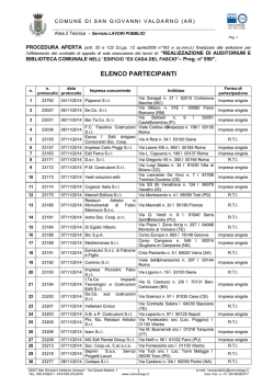 Elenco partecipanti - 21/11/2014 - Comune di San Giovanni Valdarno