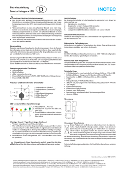 Betriebsanleitung Inostar Halogen + LED