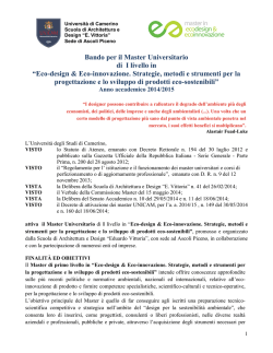 Bando - Universit&agrave; degli Studi di Camerino