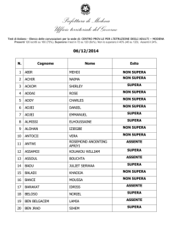 Prefettura di Modena - Rete CTP - Centro Territoriale Permanente