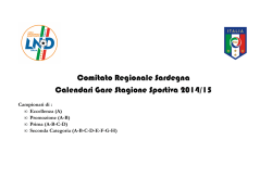 Comitato Regionale Sardegna Calendari Gare