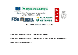 3.3 Analisi statica non lineare telai - Benvenuti