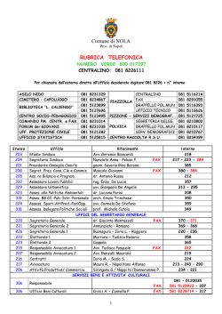 Rubrica Uffici - Comune di Nola