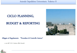 (M) Gestione Budget e - Azienda Ospedaliera Universitaria Federico II