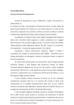 Curriculum Vitae - Universit&agrave; Telematica Pegaso