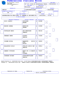 Sorteggio - Federazione Italiana Bocce