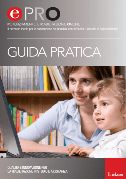 Accesso alla piattaforma ePRO - Edizioni Centro Studi Erickson