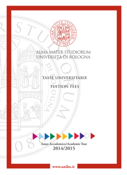 tasse universitarie tuition fees - Universit&agrave; degli Studi di Bologna