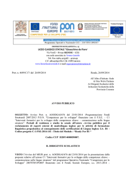 bando esp. madrelingua C1 - Liceo Classico Statale Gioacchino