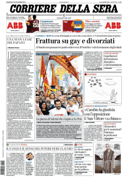 Frattura su gay e divorziati
