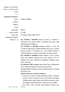 Dott.ssa Franca Barbic