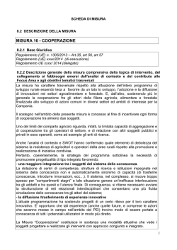 MISURA 16 - COOPERAZIONE