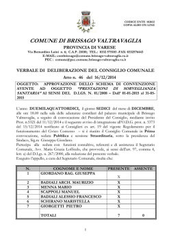 ai sensi del d - Comune di Brissago Valtravaglia