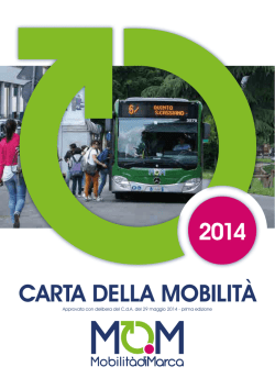 CARTA DELLA MOBILIT&Agrave; 2014