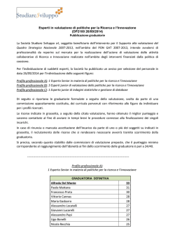 Graduatoria - Studiare Sviluppo