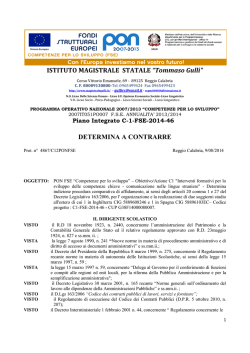 DETERMINA A CONTRARRE C1 - Istituto Magistrale &ldquo;T. Gulli&rdquo;