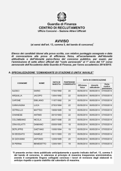 Elenco idonei prova scritta