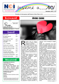 Insieme a NOI - ed. del mese - Parrocchia di S. Lorenzo in S. Pietro
