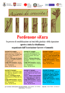 Pordenone siCura Corso Casa Accioglienza